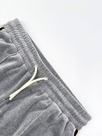 260901 New high-quality custom cloud soft twin fleece fabric comfortable home workout pants