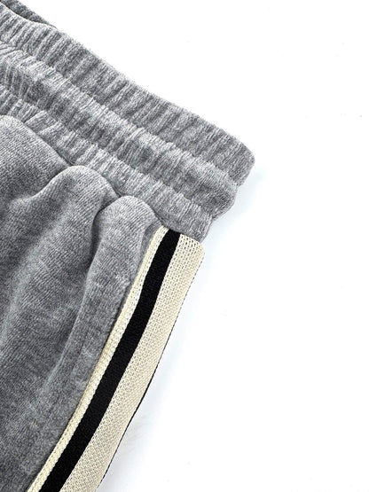 260901 New high-quality custom cloud soft twin fleece fabric comfortable home workout pants