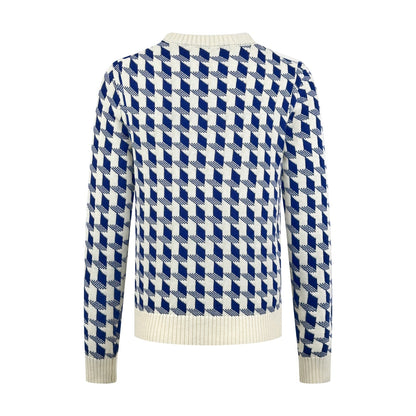 260901 New high-quality embroidered peacock-patterned jacquard sweater
