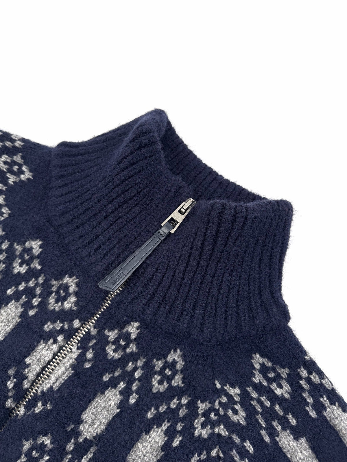 260901 New high-quality snowflake-patterned jacquard warm wool coat