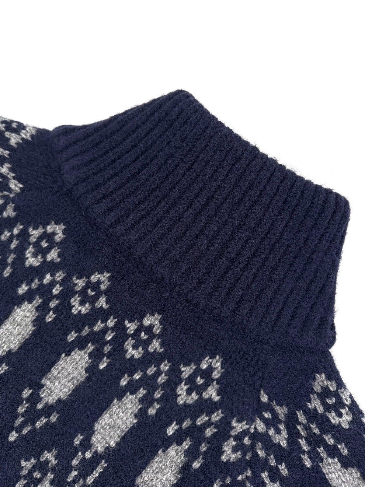 260901 New high-quality snowflake-patterned jacquard warm wool coat