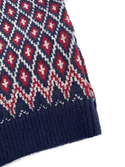 260901 New high-quality snowflake-patterned jacquard warm wool coat