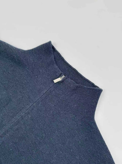 260901 New high-quality machine-woven lustrous wool sweater with fine texture and zipper closure