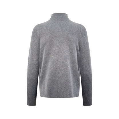 260901 New high-quality machine-woven lustrous wool sweater with fine texture and zipper closure