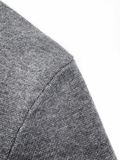 260901 New high-quality machine-woven lustrous wool sweater with fine texture and zipper closure