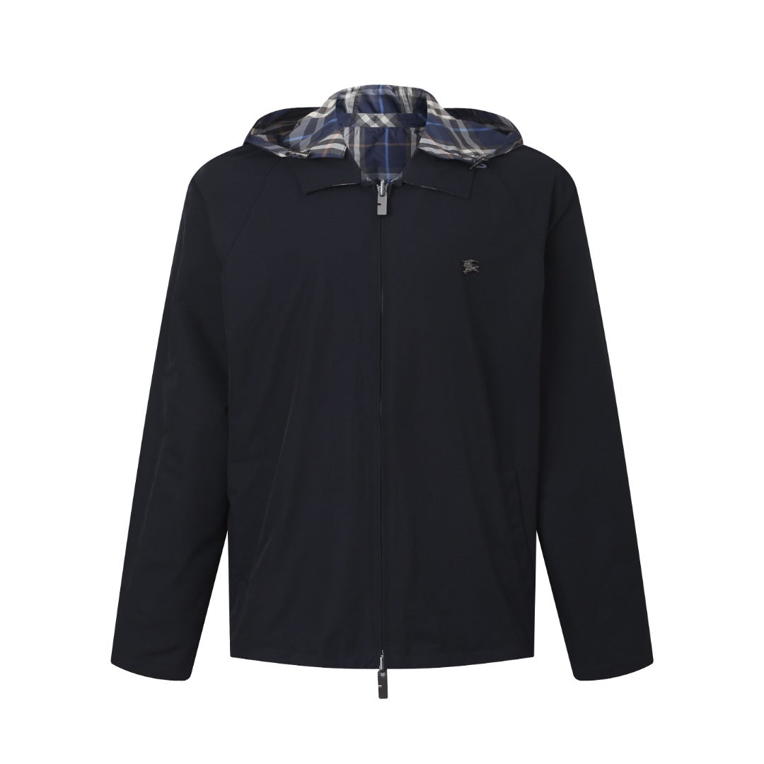 260901 New high-quality custom-made fabric double-sided wearable hooded jacket