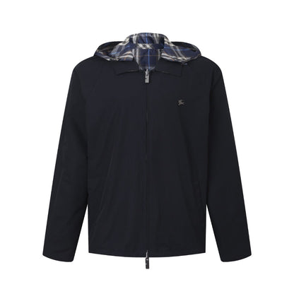 260901 New high-quality custom-made fabric double-sided wearable hooded jacket