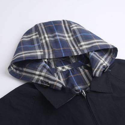 260901 New high-quality custom-made fabric double-sided wearable hooded jacket