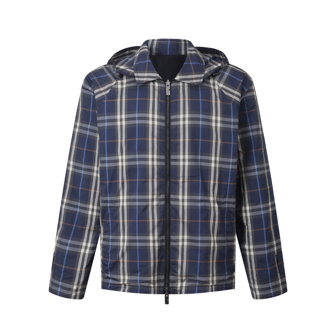 260901 New high-quality custom-made fabric double-sided wearable hooded jacket