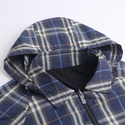 260901 New high-quality custom-made fabric double-sided wearable hooded jacket