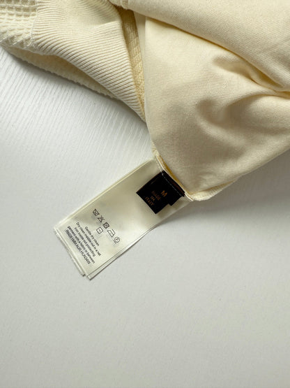 260901 New high-quality leather label logo waffle knit zipper coat