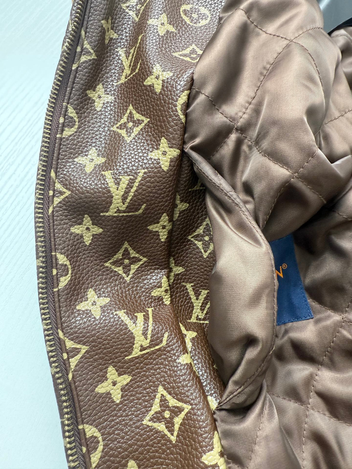 260901 New high-quality full-print vintage leather baseball jacket coat