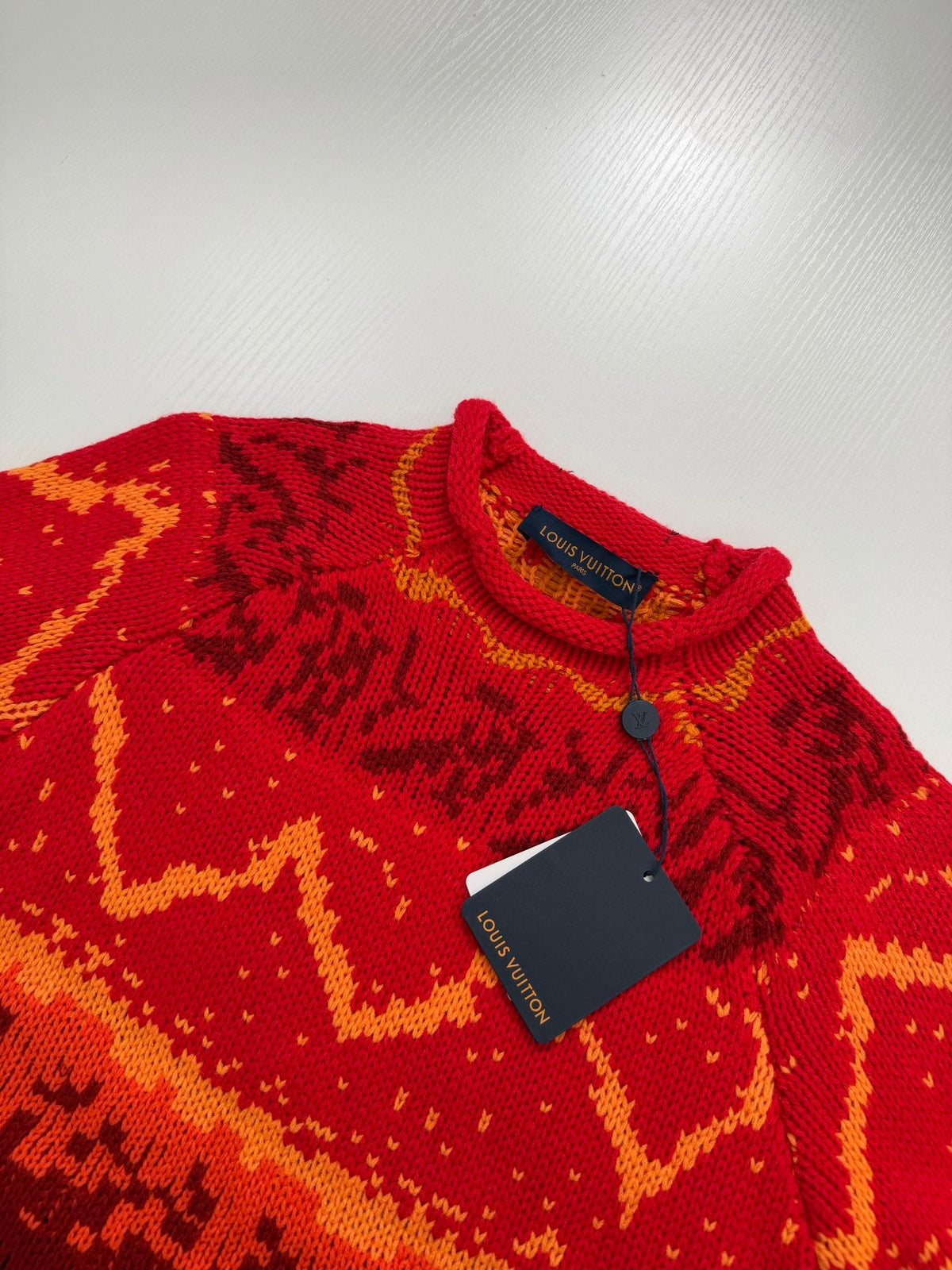 260910 New high-quality volcanic Fair Isle gradient jacquard knitted pullover sweater with a rolled collar