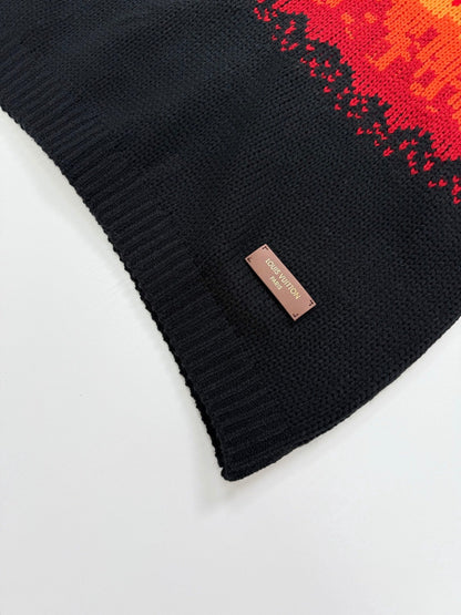 260910 New high-quality volcanic Fair Isle gradient jacquard knitted pullover sweater with a rolled collar