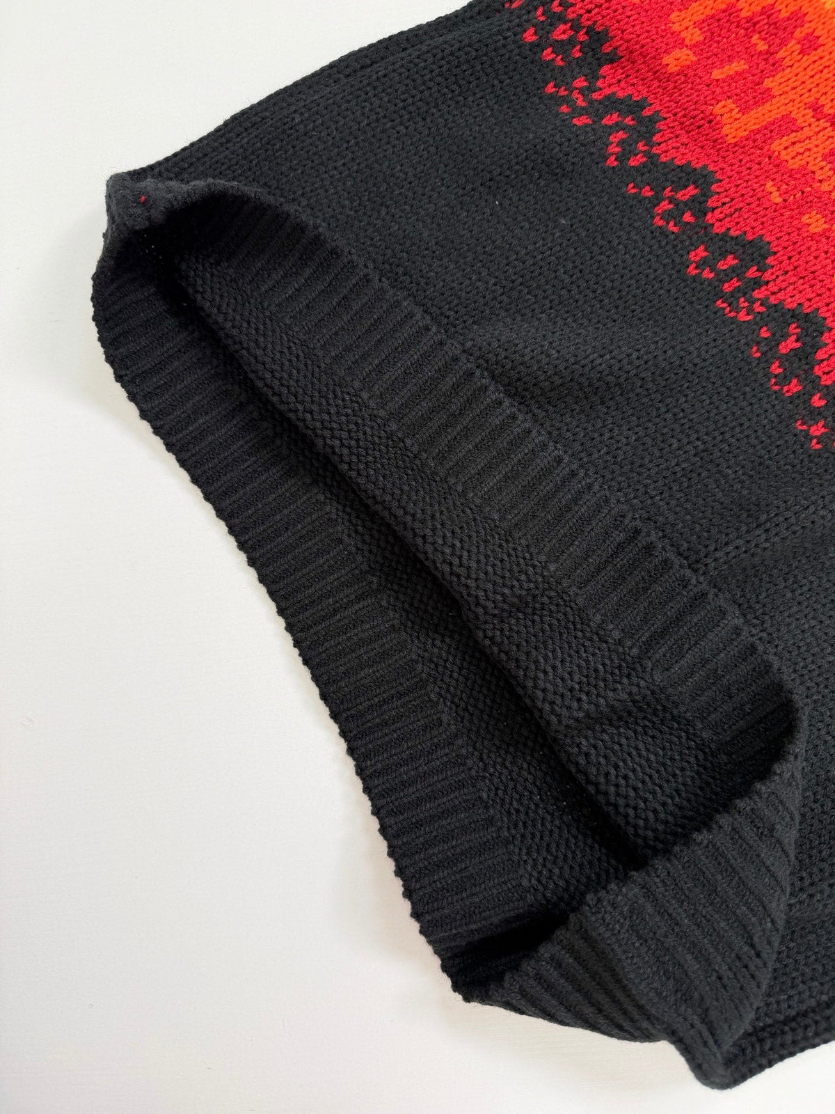 260910 New high-quality volcanic Fair Isle gradient jacquard knitted pullover sweater with a rolled collar