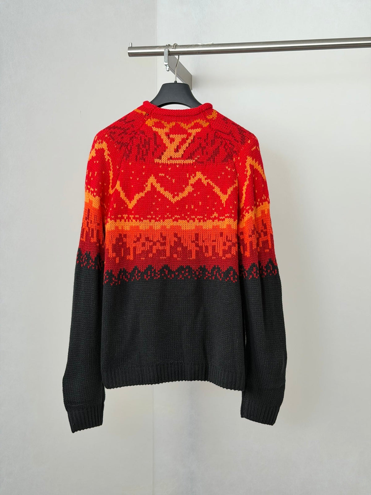 260910 New high-quality volcanic Fair Isle gradient jacquard knitted pullover sweater with a rolled collar