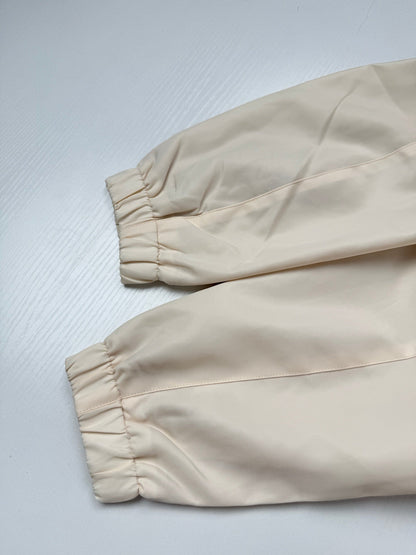 260910 New high-quality gold-stamped leather collared trainer jacket