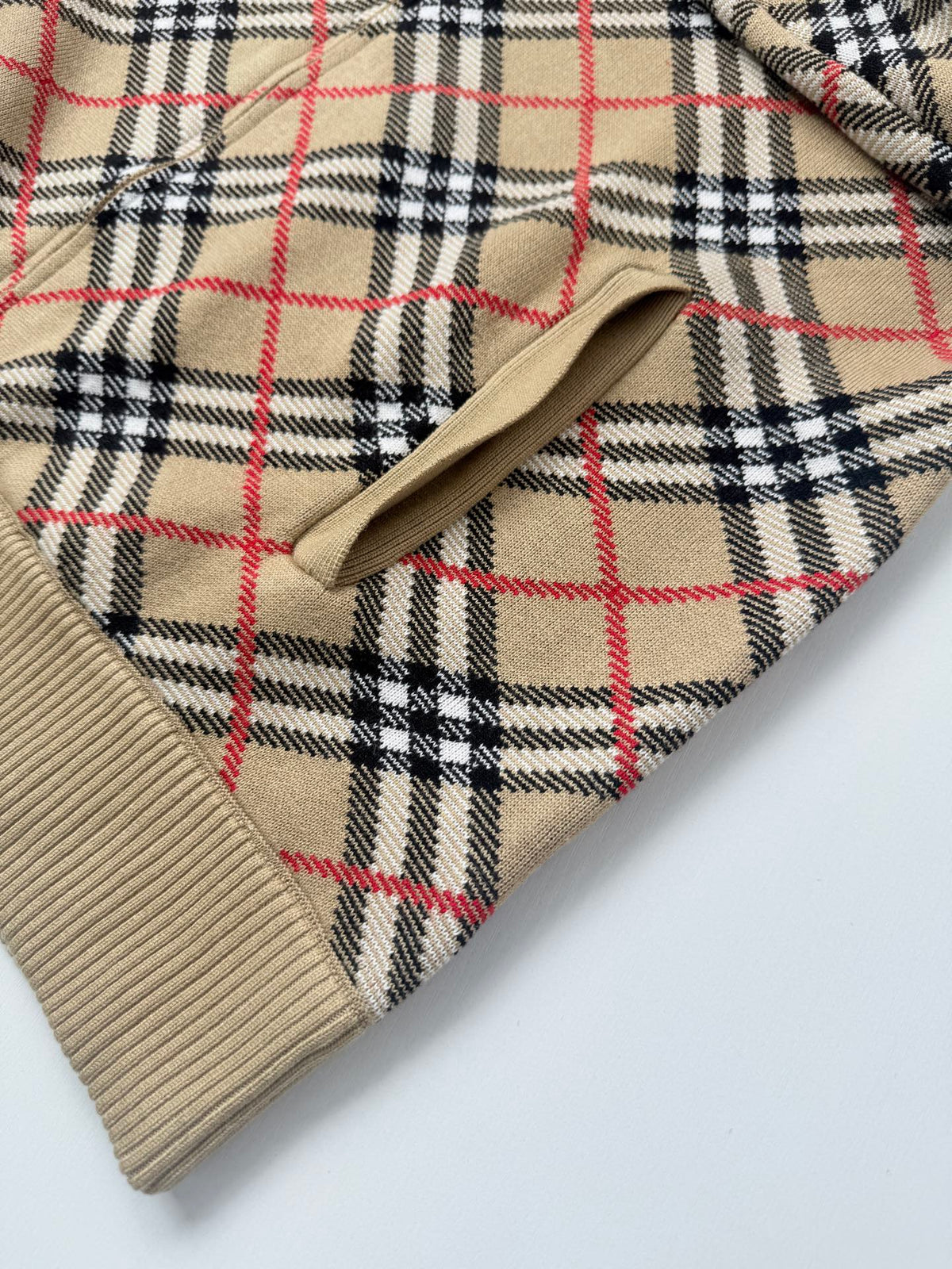 260910 New high-quality checked baseball-style knitted zipper coat with stripes