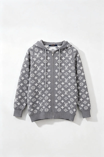 260910 New high-quality full-print jacquard wool-blend button-down knitted cardigan