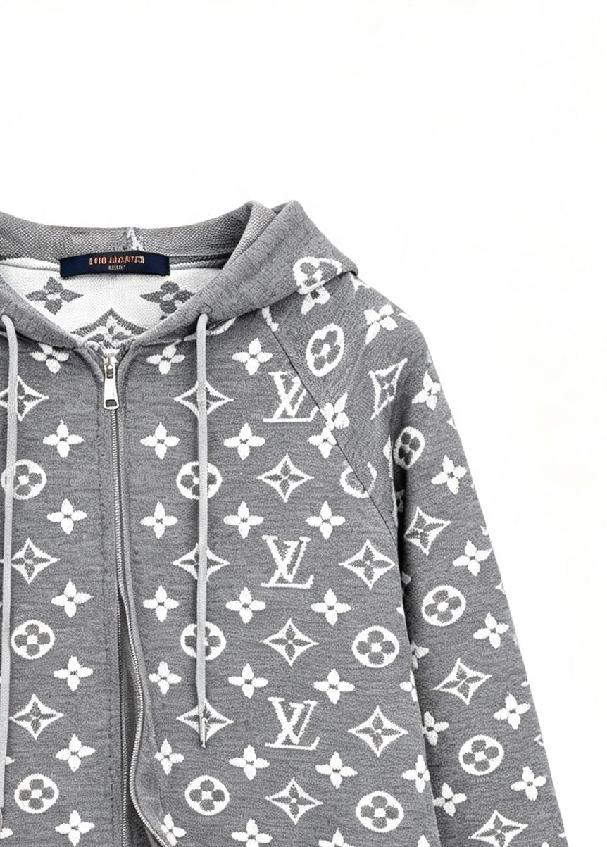 260910 New high-quality full-print jacquard wool-blend button-down knitted cardigan