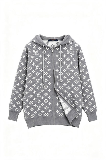 260910 New high-quality full-print jacquard wool-blend button-down knitted cardigan