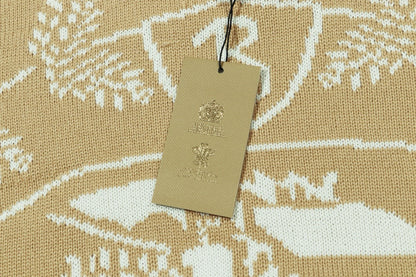260910 New high-quality wheat-stripe jacquard knitted sweater hoodie