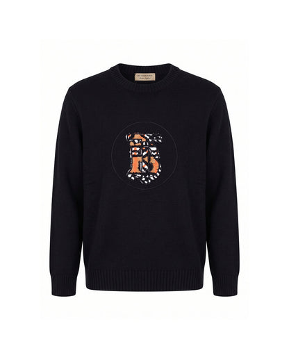 260910 New high-quality sweater with a three-dimensional embroidered large logo pattern on the front panel