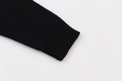 260910 New high-quality sweater with a three-dimensional embroidered large logo pattern on the front panel