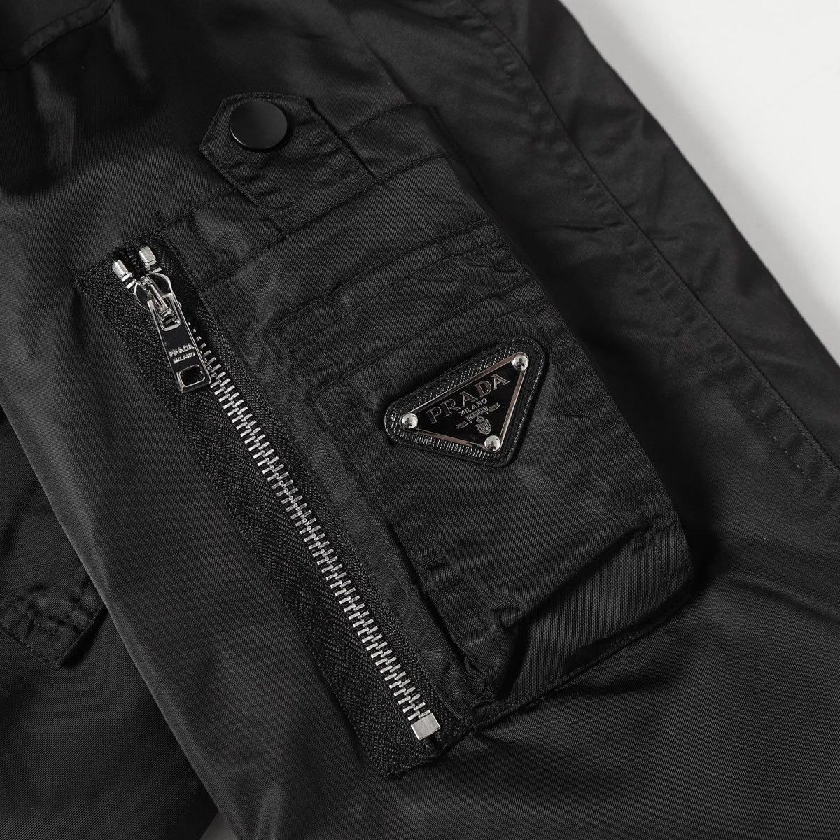 260910 New high-quality recycled nylon functional motorcycle-style zipper jacket coat