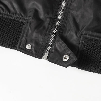 260910 New high-quality recycled nylon functional motorcycle-style zipper jacket coat