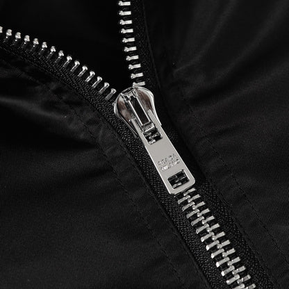 260910 New high-quality recycled nylon functional motorcycle-style zipper jacket coat