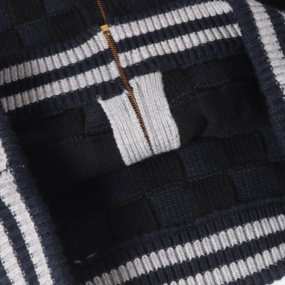 260910 New high-quality knitted crop top with contrasting ribbed checkered collar sweater