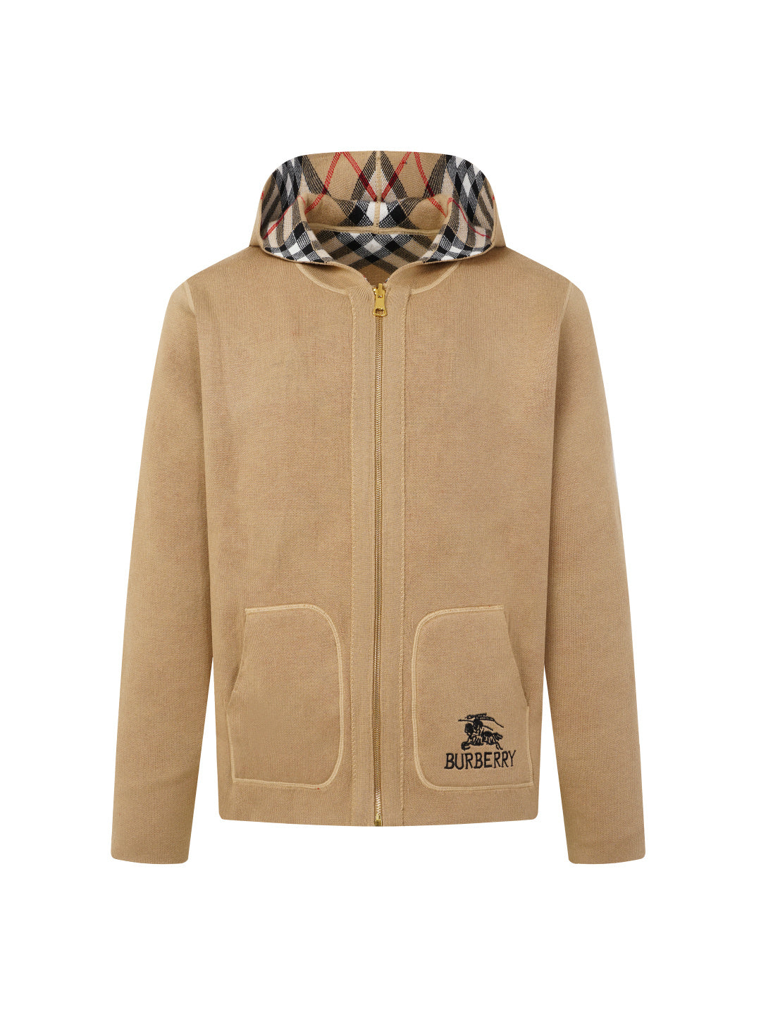 260910 New high-quality checked interlocking double-sided wearable knitted coat