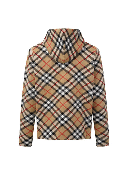 260910 New high-quality checked interlocking double-sided wearable knitted coat