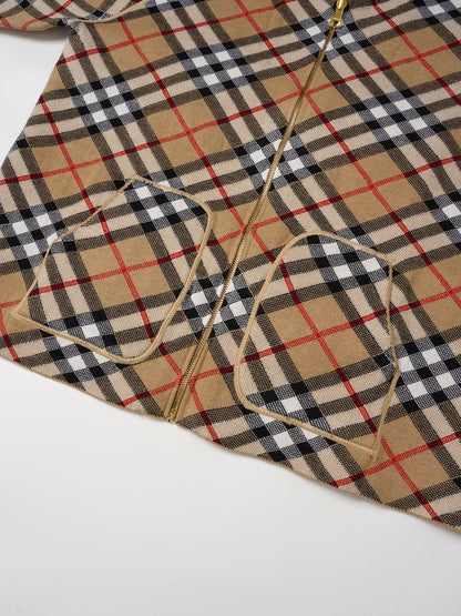 260910 New high-quality checked interlocking double-sided wearable knitted coat