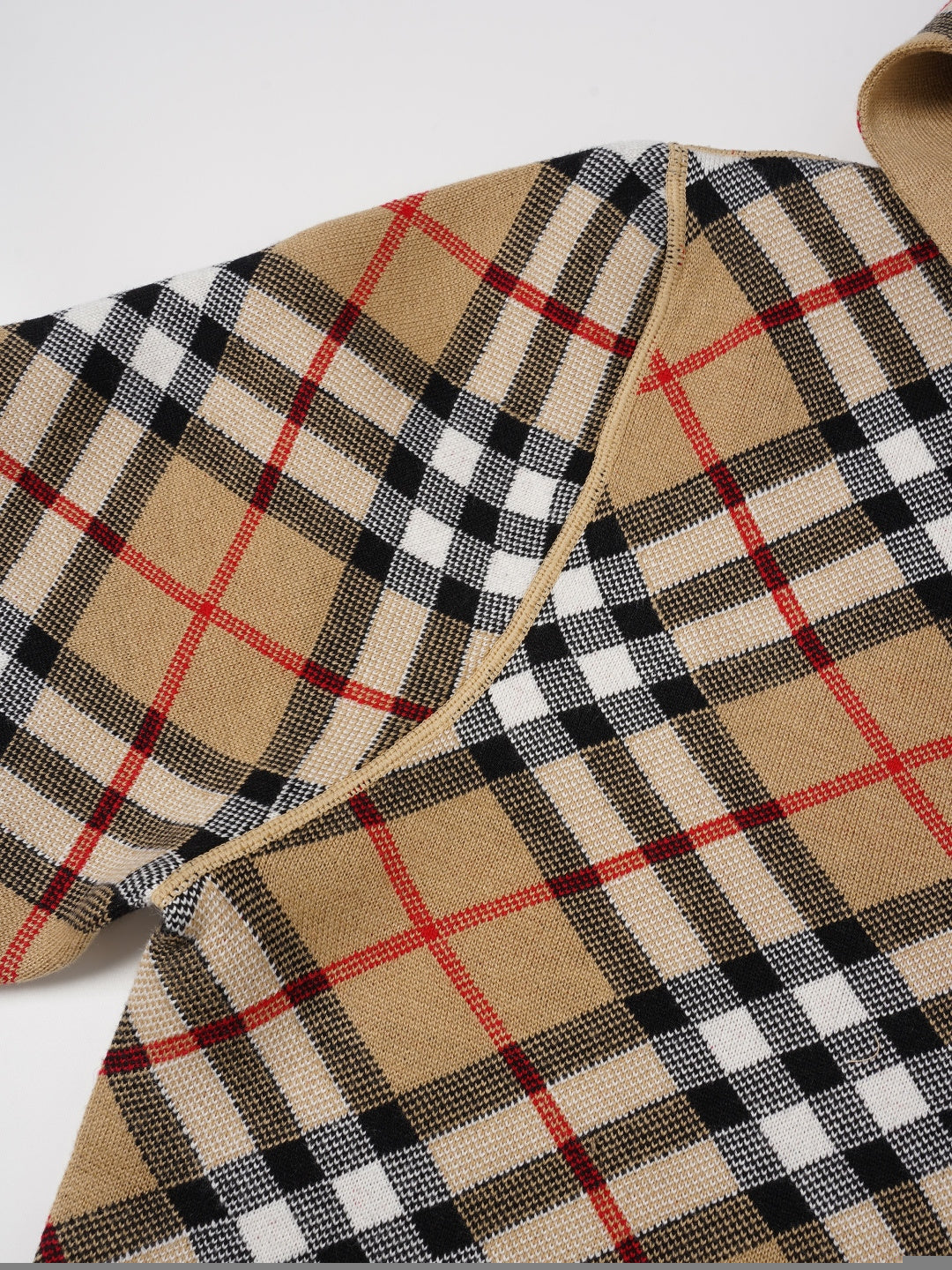 260910 New high-quality checked interlocking double-sided wearable knitted coat