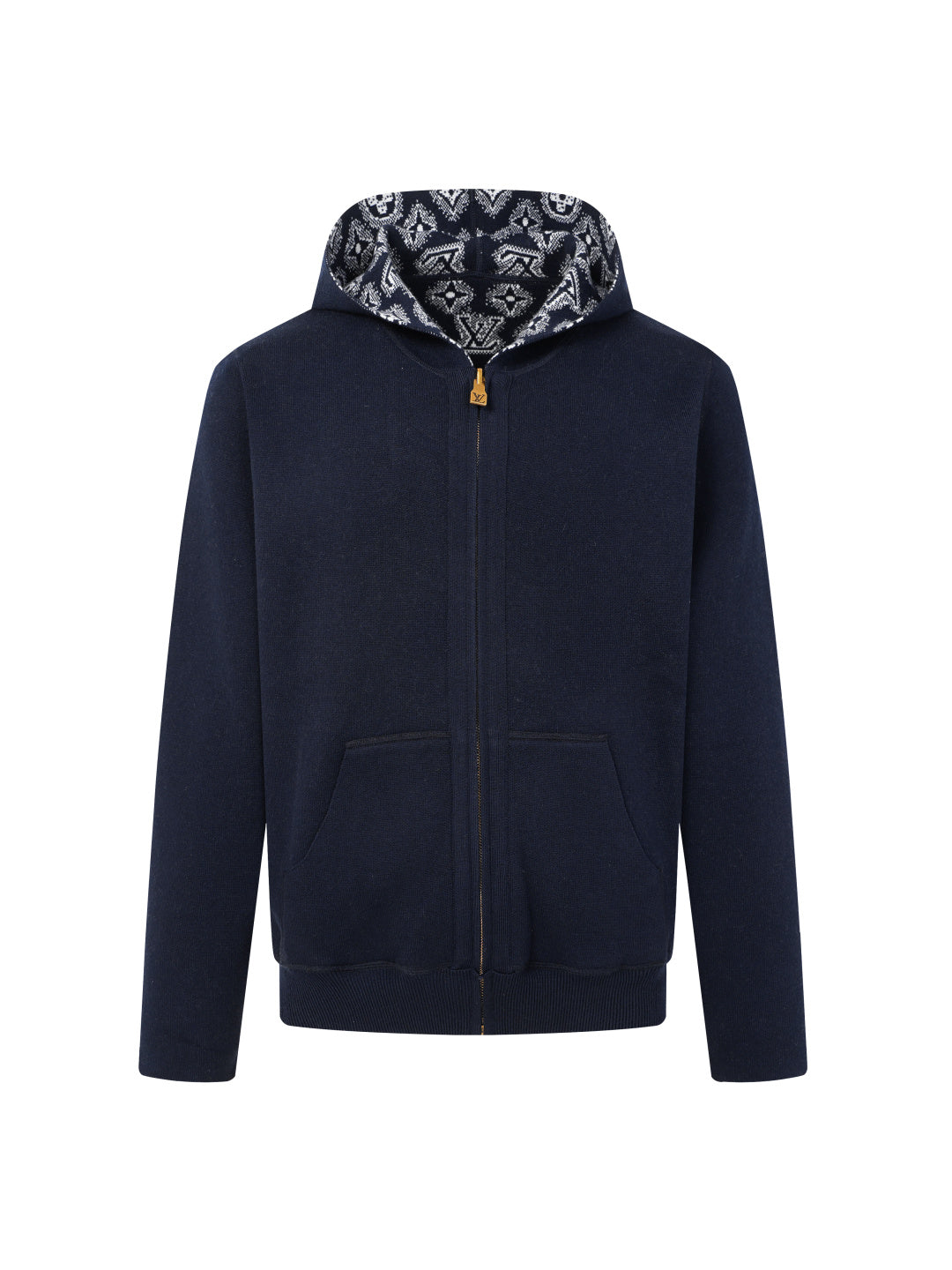 260910 New high-quality cashmere cardigan, reversible design, with zipper closure, knitted fabric outer layer