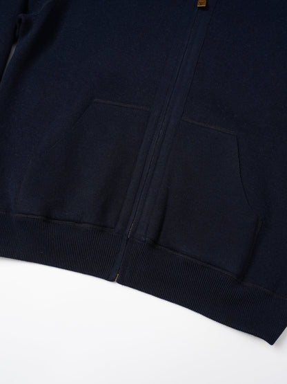260910 New high-quality cashmere cardigan, reversible design, with zipper closure, knitted fabric outer layer
