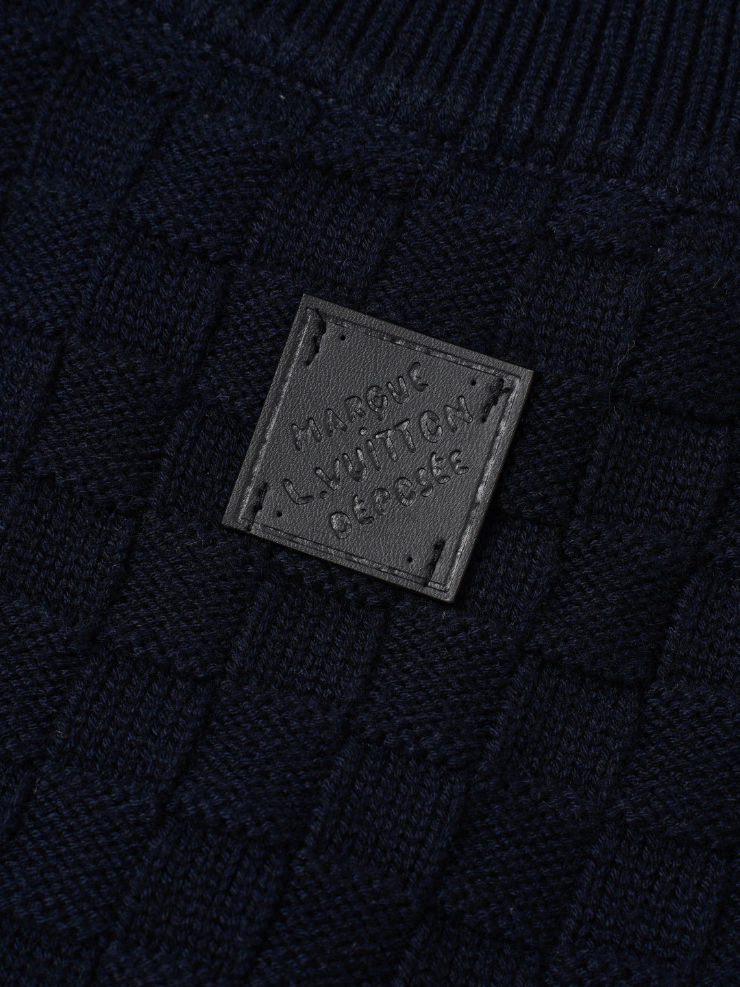 260910 New high-quality checkered half-zip high-neck sweater