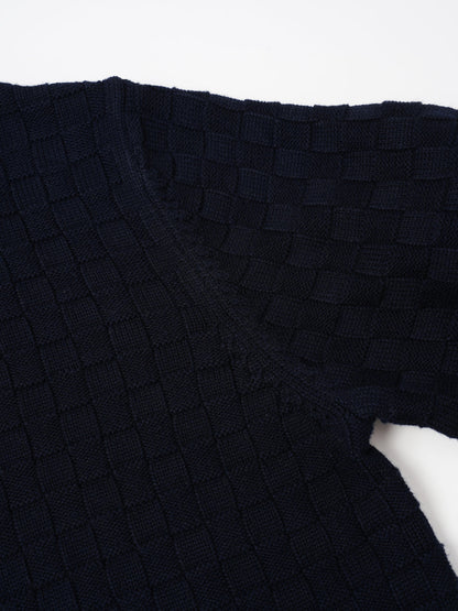 260910 New high-quality checkered half-zip high-neck sweater