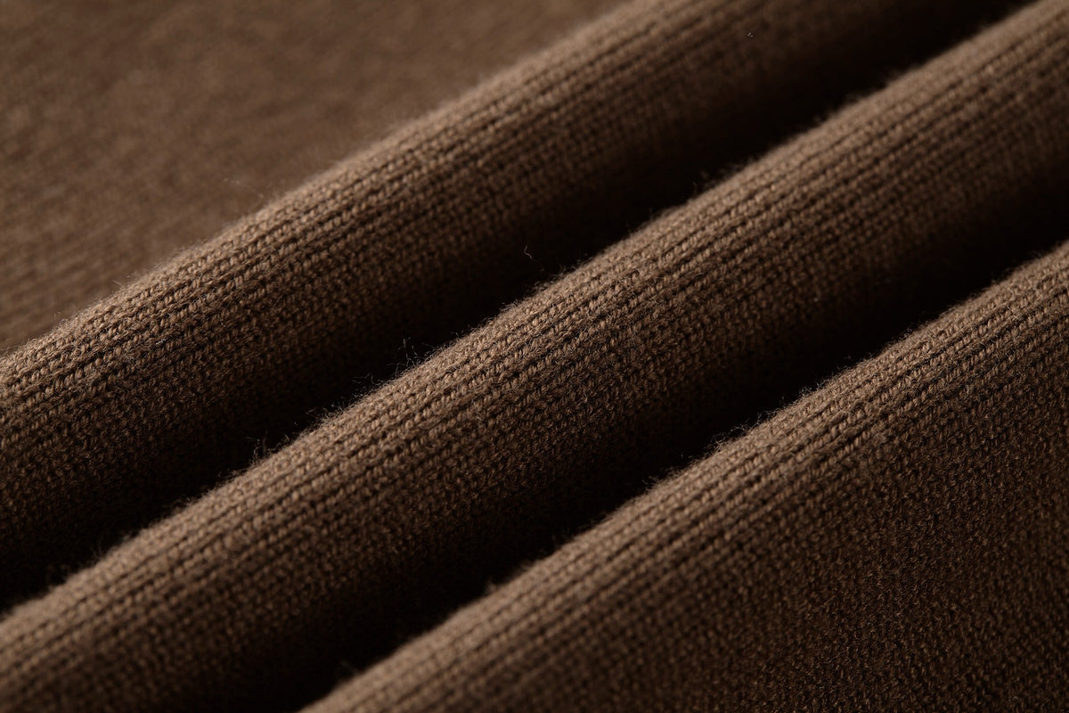 260910 New high-quality leather label pocket knitted zipper hoodie