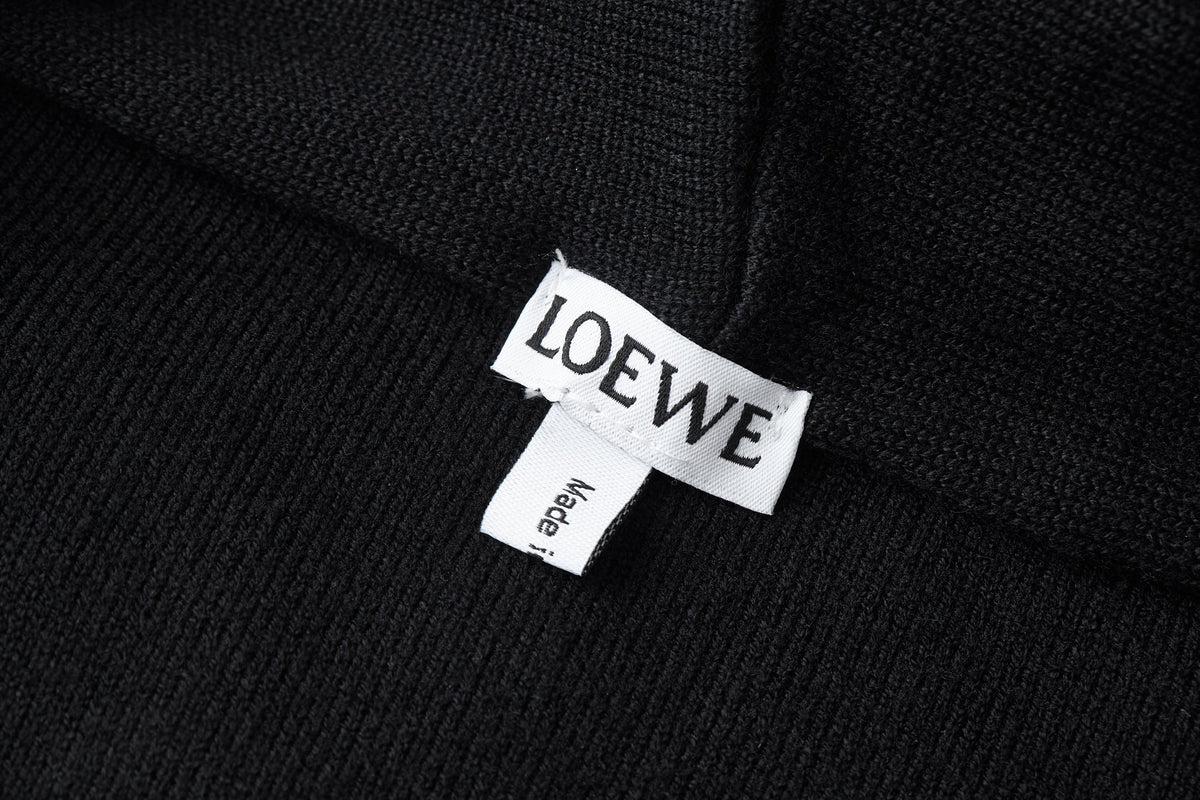 260910 New high-quality leather label pocket knitted zipper hoodie