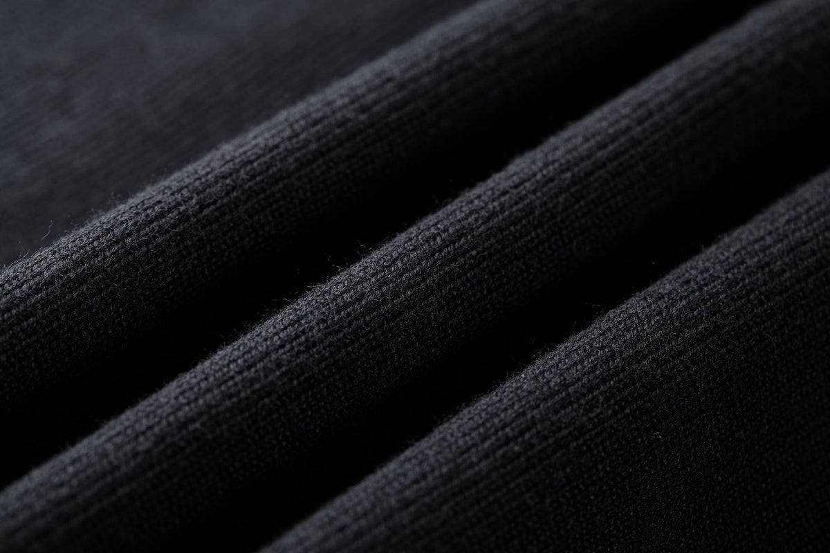260910 New high-quality leather label pocket knitted zipper hoodie