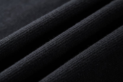 260910 New high-quality leather label pocket knitted zipper hoodie