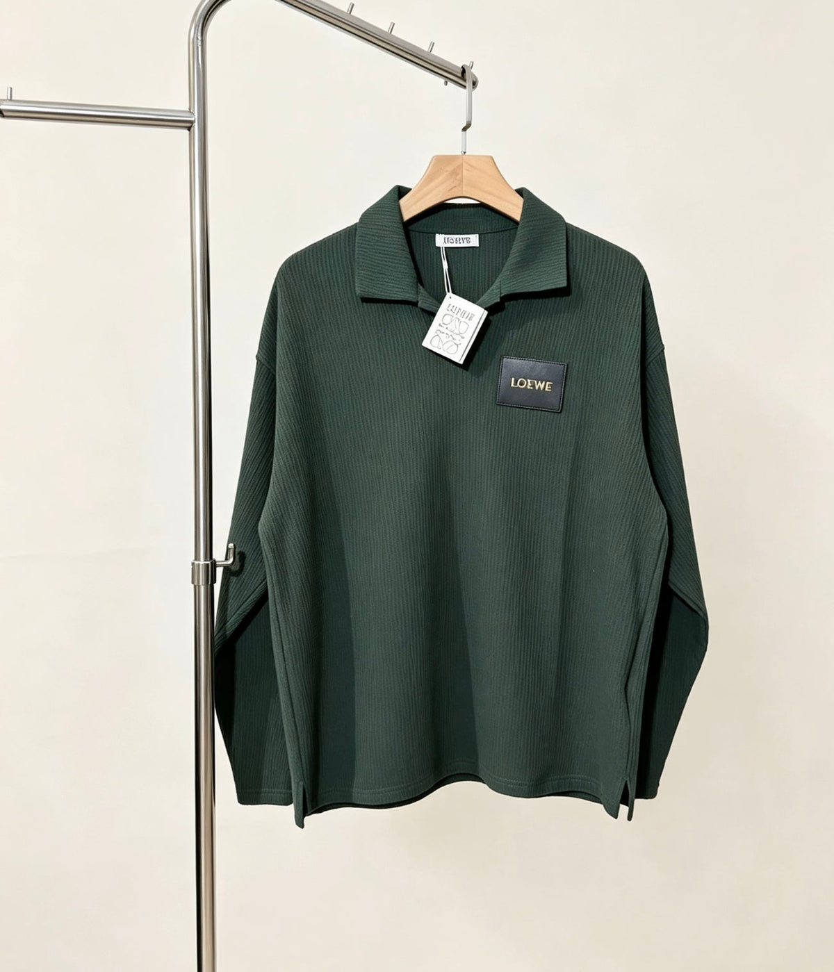 260910 New high-quality long-sleeved polo shirt with a pleated collar and a classic design