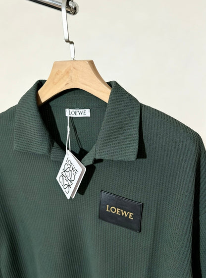 260910 New high-quality long-sleeved polo shirt with a pleated collar and a classic design