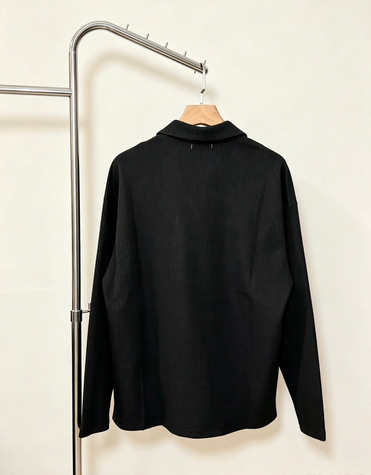 260910 New high-quality long-sleeved polo shirt with a pleated collar and a classic design