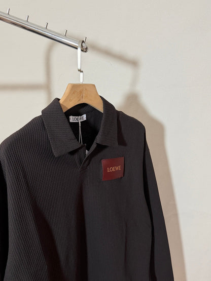 260910 New high-quality long-sleeved polo shirt with a pleated collar and a classic design