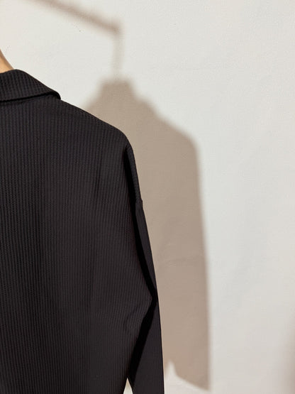 260910 New high-quality long-sleeved polo shirt with a pleated collar and a classic design