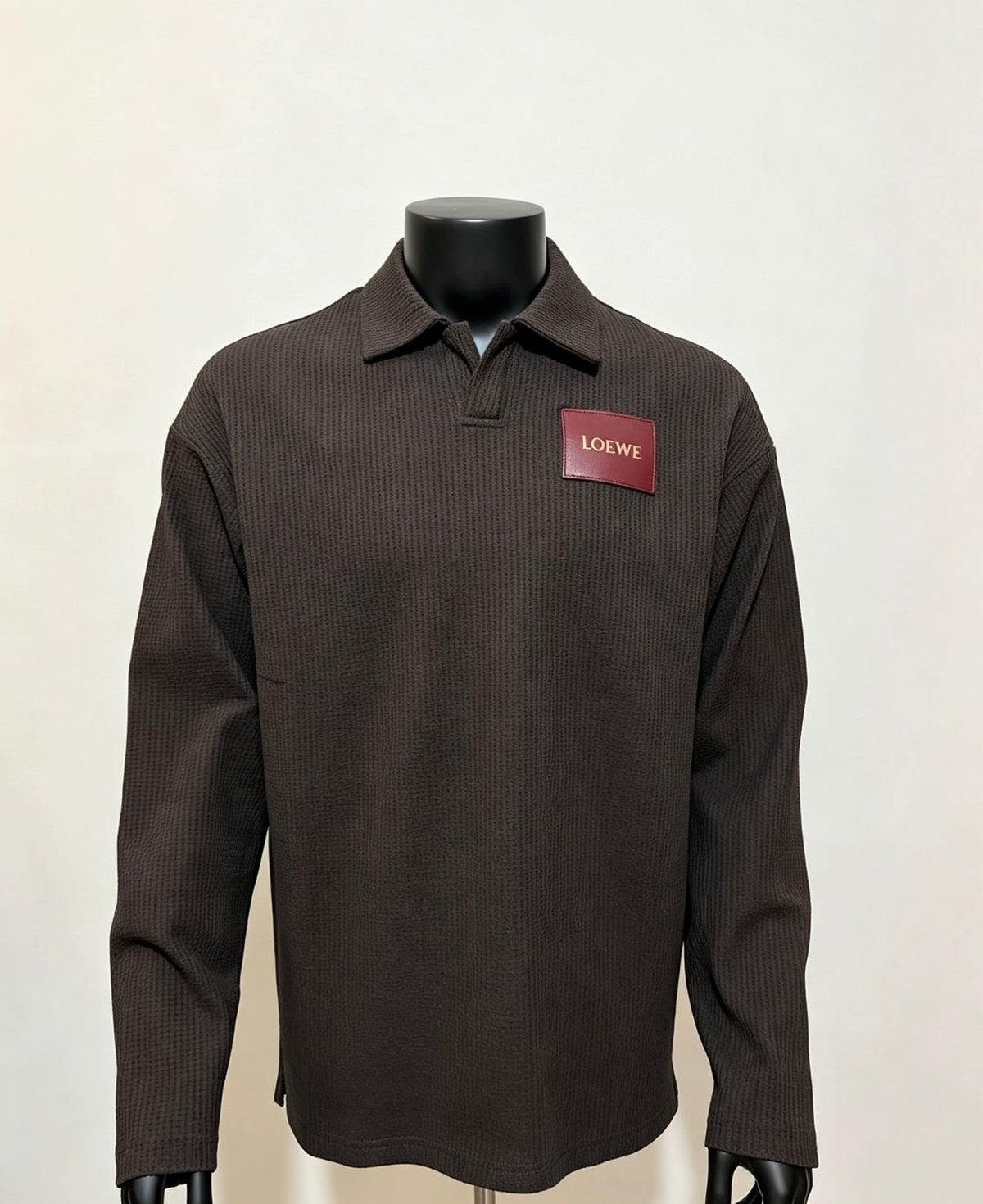 260910 New high-quality long-sleeved polo shirt with a pleated collar and a classic design